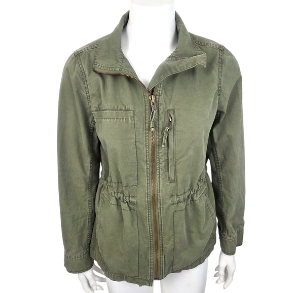 Madewell Barn Coat Military  Chore Field Coat Womens Large Green Military Army - Picture 1 of 10